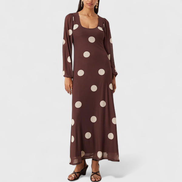 שמלת מקסי עם נקודות של מיריט