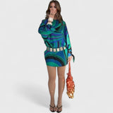 שמלת מיני אבסטרקטית של ליאל