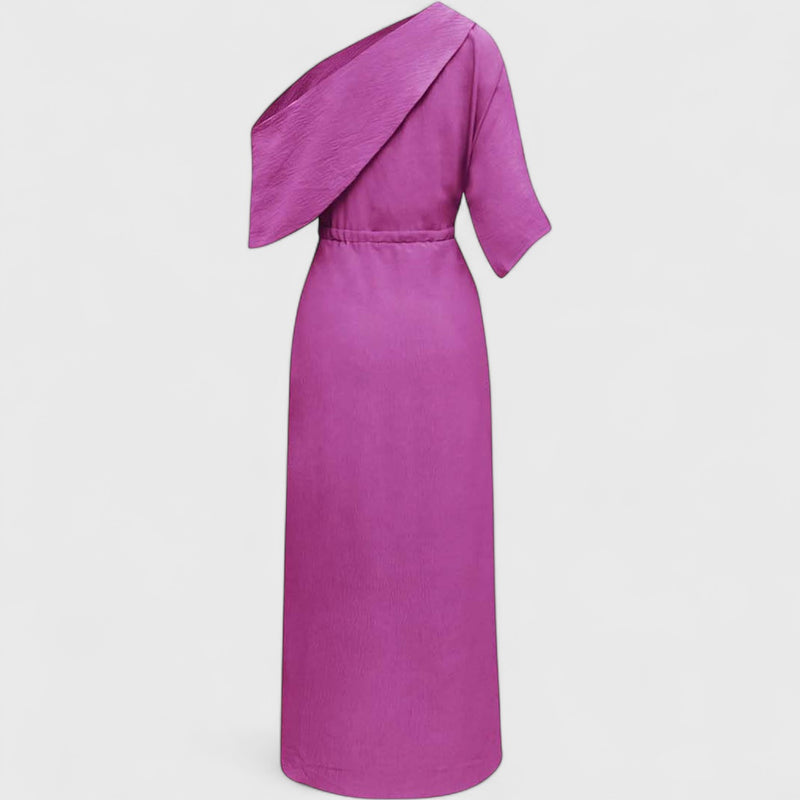 שמלת מקסי עם רוכסן סאטן של אביבה