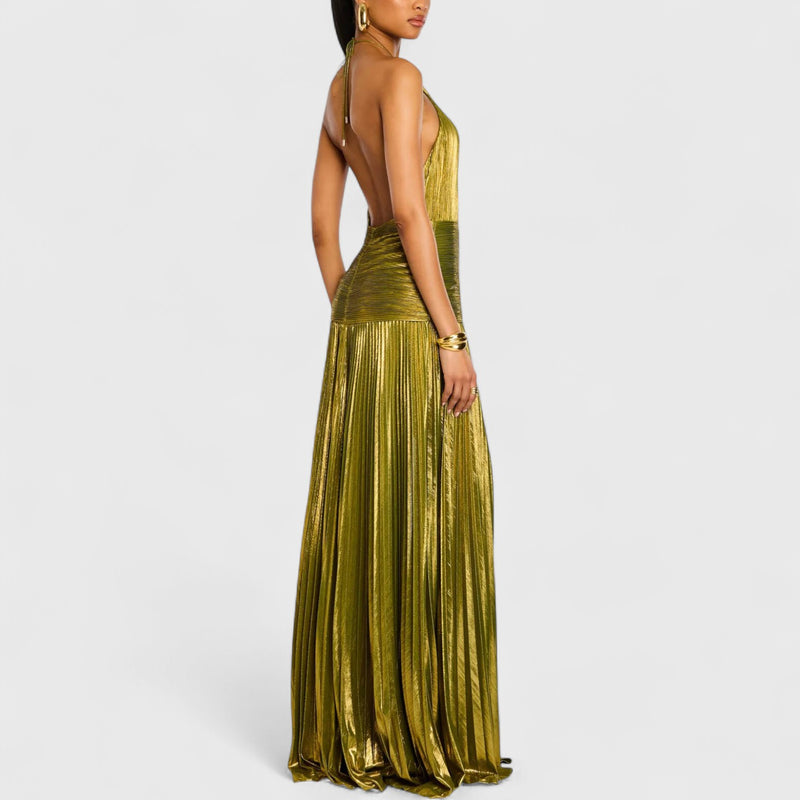 שמלת מקסי מטאלית של מאיה