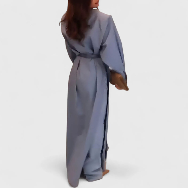 שמלת מקסי עם שסע של לני מכותנה