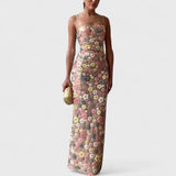 שמלת מקסי פרחונית עם נצנצים של Noa