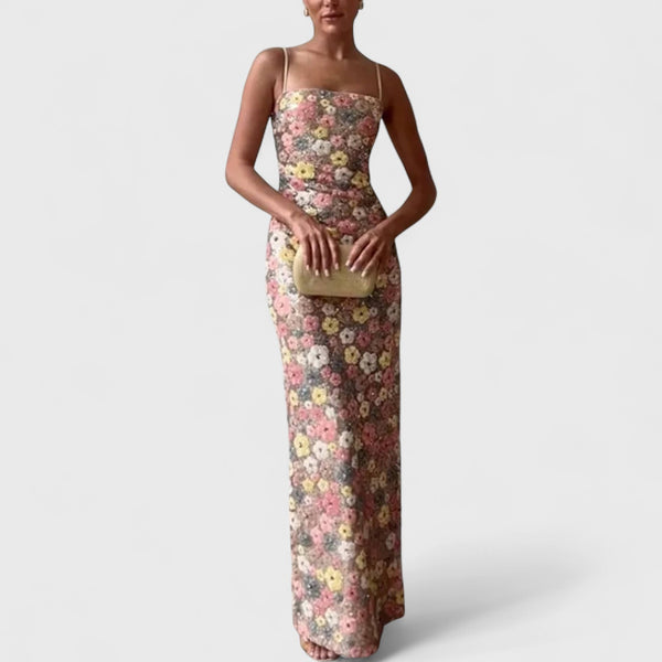 שמלת מקסי פרחונית עם נצנצים של Noa