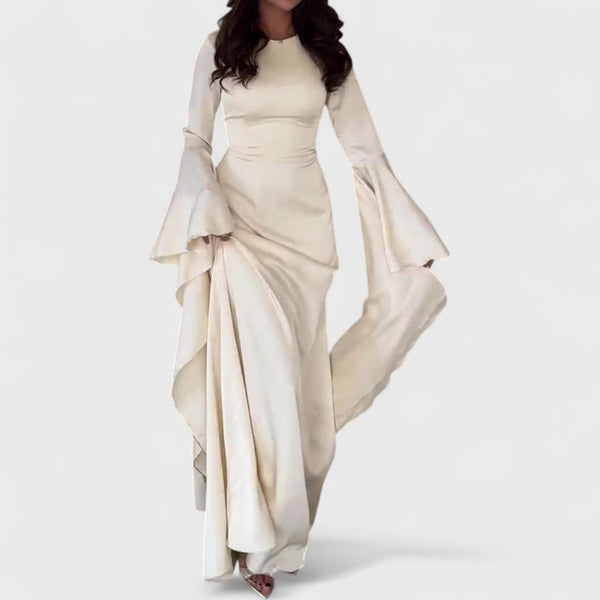 שמלת מקסי עם שרוולים קפלים של Shir