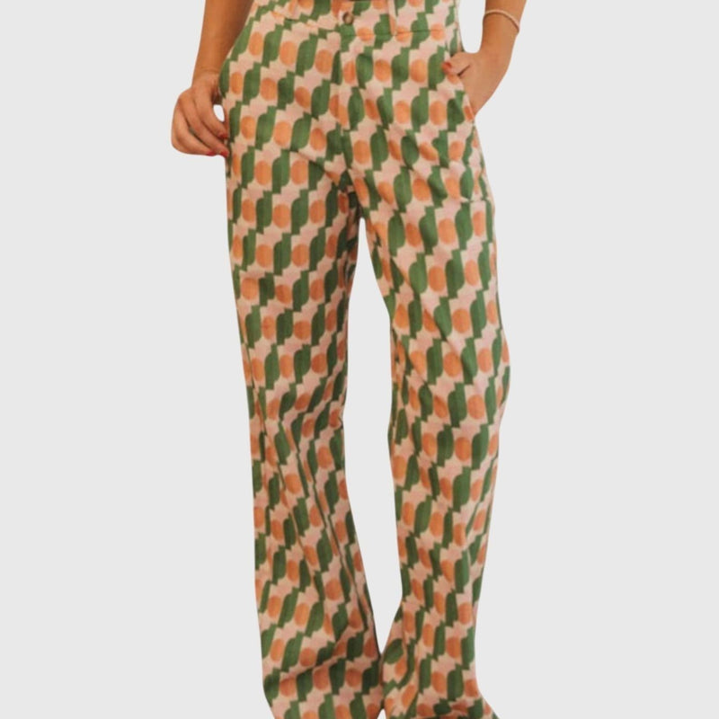 מכנסיים עם הדפס גיאומטרי של ליאת