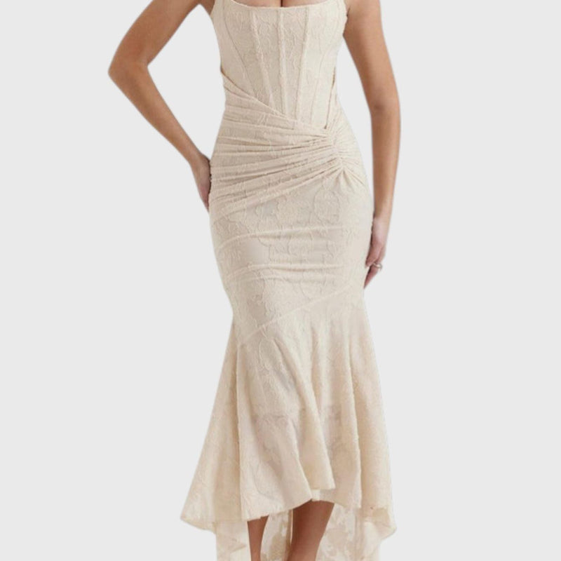 שמלת פרחונית כחולה של רומי