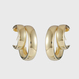 עגילי חישוק כפולים של נגה