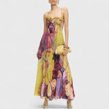 שמלת מקסי מצוירת ביד של תמר