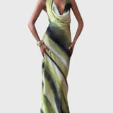 שמלת מקסי בצבעי טאי-דאי של נואם