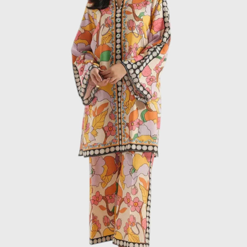 מכנסי אורלי עם גווני צבע אתניים