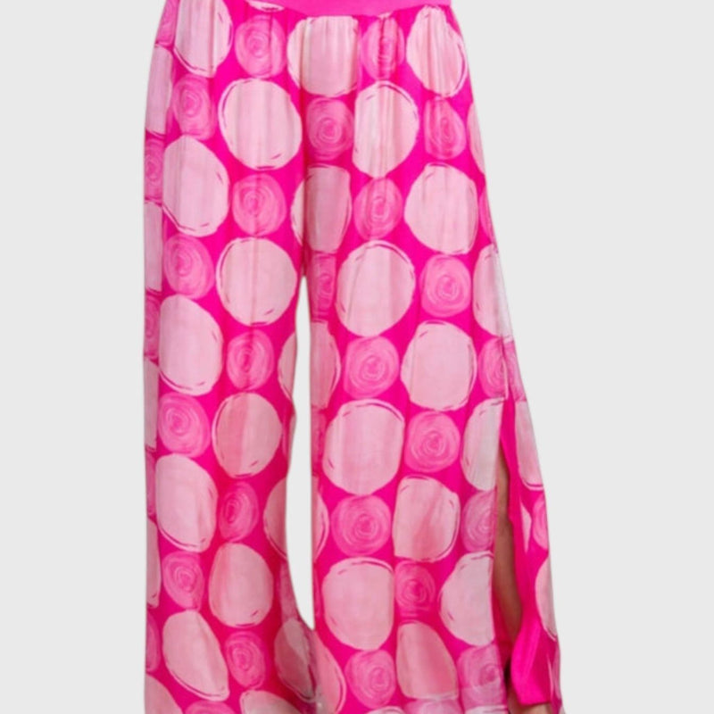 מכנסי מיכל עם נקודות וסדק