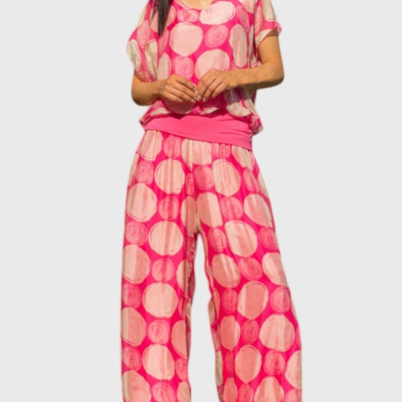 מכנסי מיכל עם נקודות וסדק