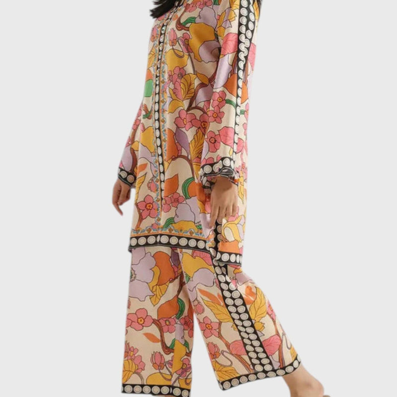 מכנסי אורלי עם גווני צבע אתניים
