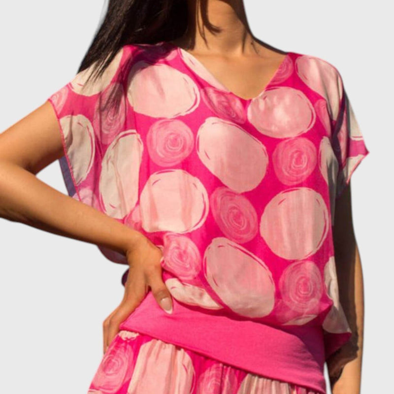 מכנסי מיכל עם נקודות וסדק