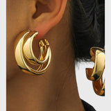 עגילי חישוק כפולים של נגה