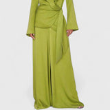 מכנסי סאטן רחבים של יעל