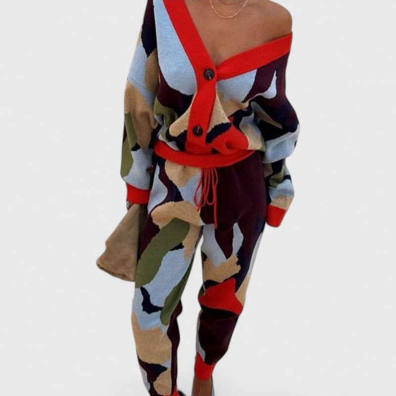 ז'קט סריג גיאומטרי של ירדן