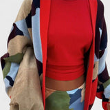 ז'קט סריג גיאומטרי של ירדן