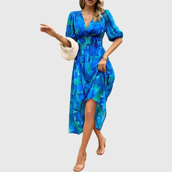 שמלת מקסי עם הדפס פרחוני של עדן