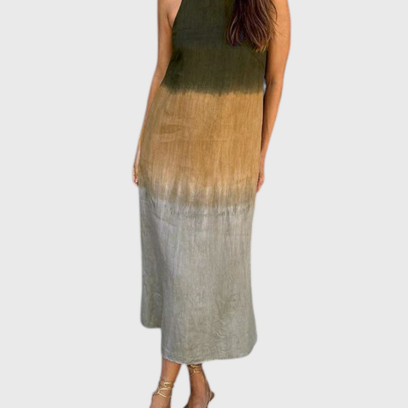 שמלת מידי עם הדפס כרמל 