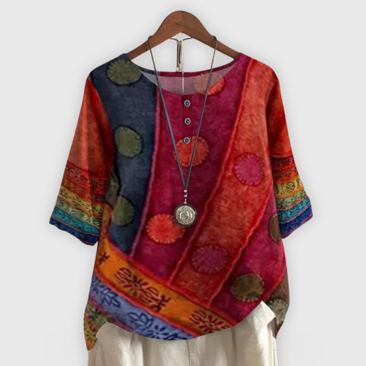 טופ בוהו צבעוני מעיין 