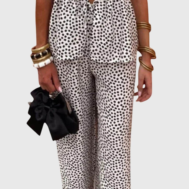 מכנסיים פרחוניים רחבים של ליאור