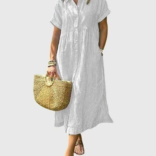 שמלת חולצה מפוספסת של אביטל