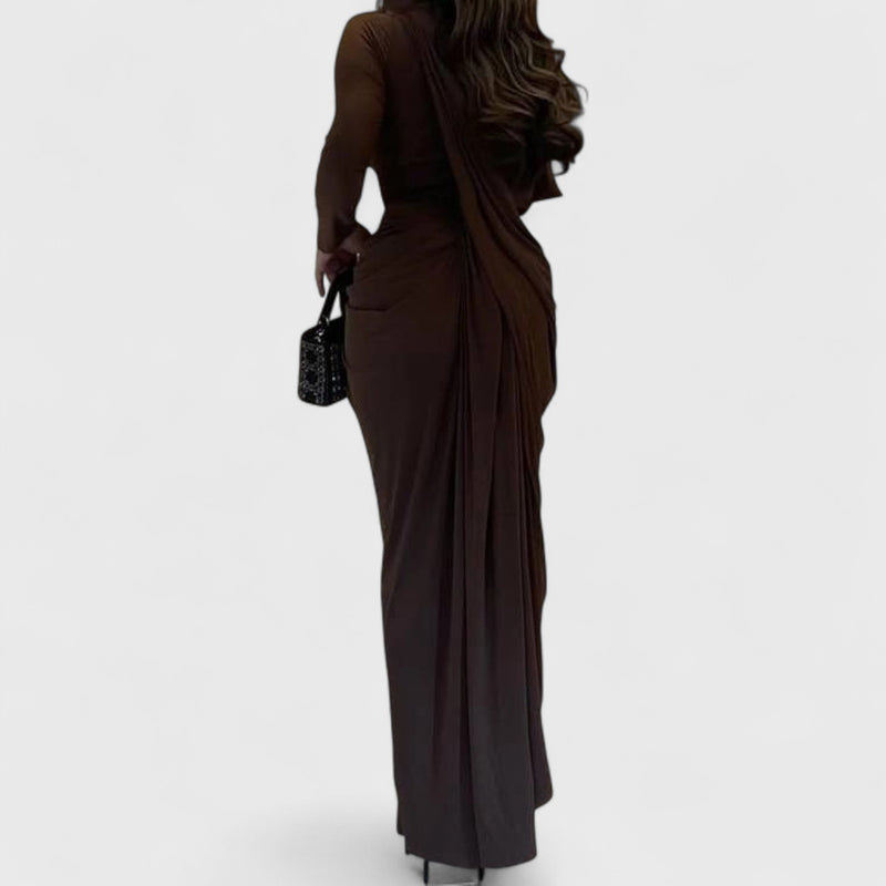 שמלת מקסי אסימטרית של ליאור