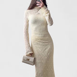 שמלת מקסי תחרה יארה