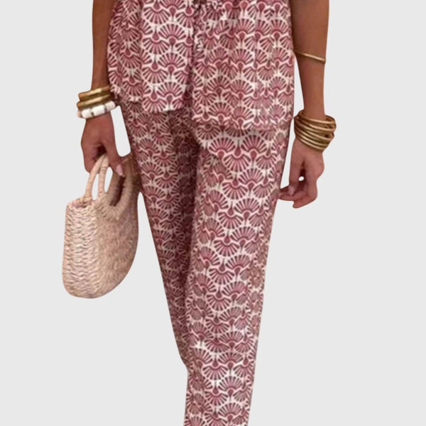 מכנסיים פרחוניים רחבים של ליאור