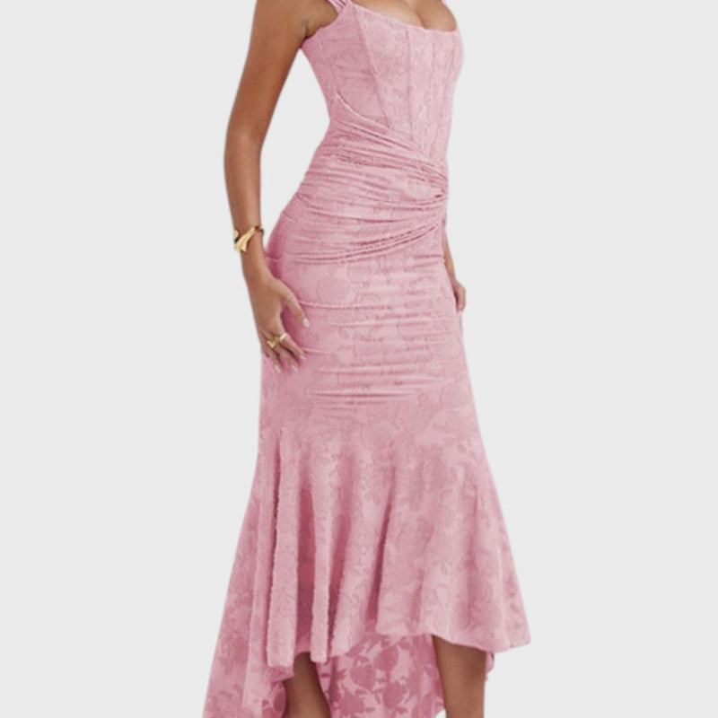 שמלת פרחונית כחולה של רומי