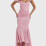 שמלת פרחונית כחולה של רומי