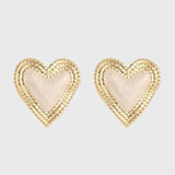 עגילי לב אפרסק של יעל