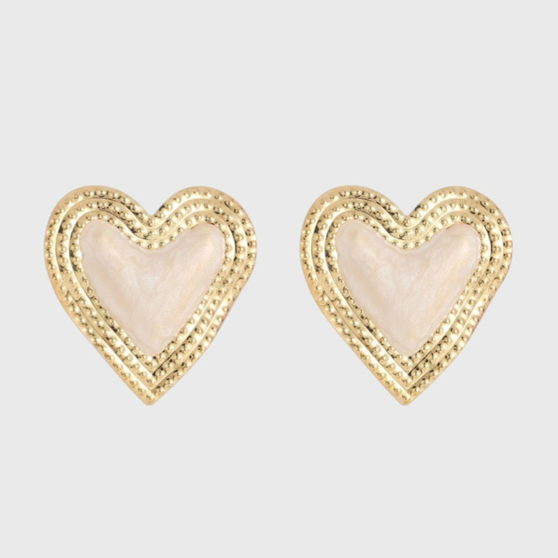 עגילי לב אפרסק של יעל