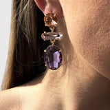 עגילי יהלום משובצים של רוני