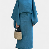 שמלת קימונו עם חגורה