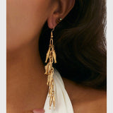 עגילי תליון דג שירה