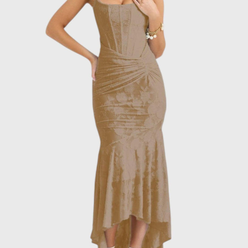 שמלת פרחונית כחולה של רומי