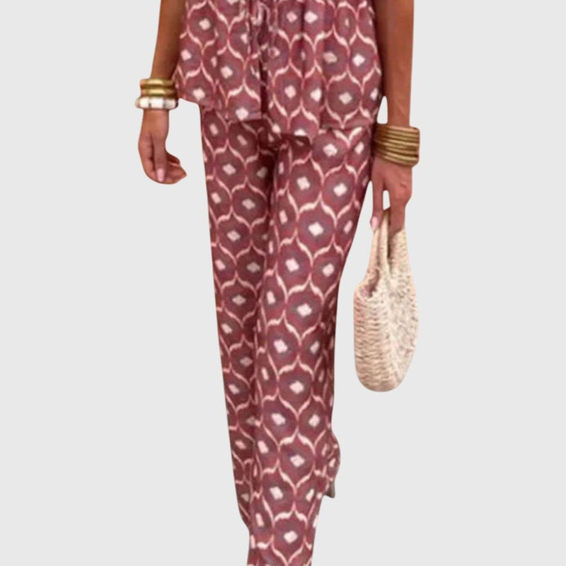 מכנסיים פרחוניים רחבים של ליאור