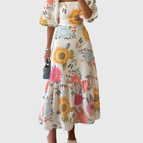 שמלת מידי עם שרוולים של הדס