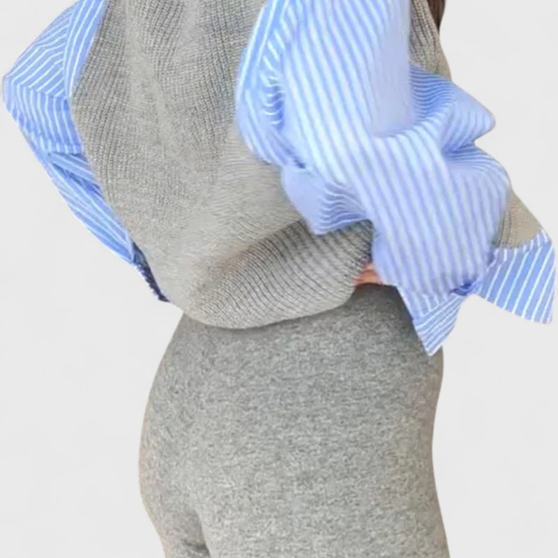 סט סריג מפוספס של יעל