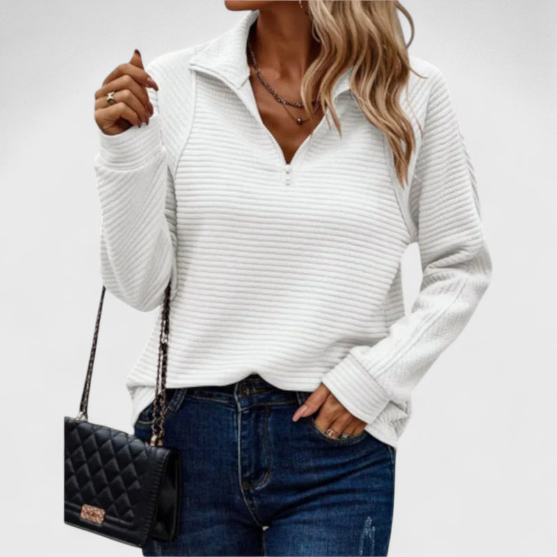 סוודר חצי רוכסן נגה