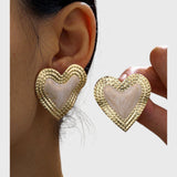 עגילי לב אפרסק של יעל