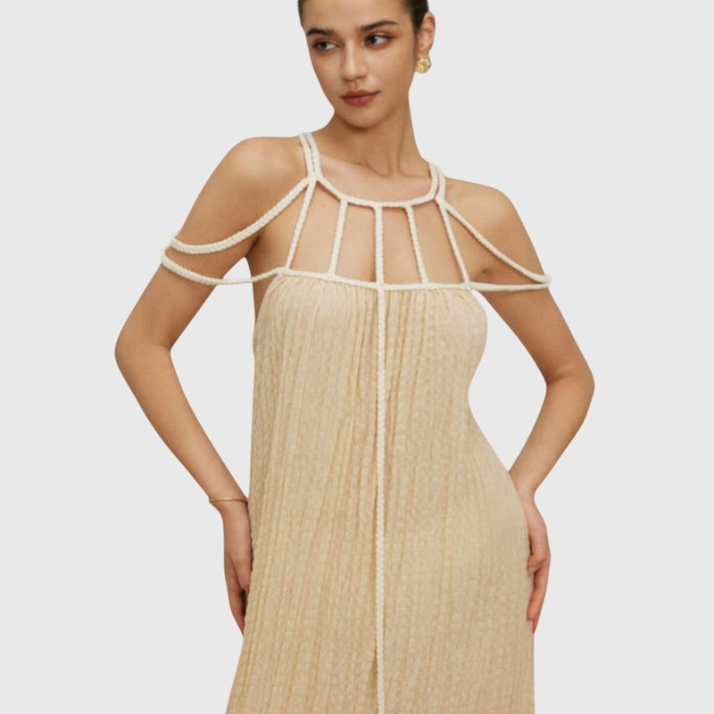 מקסי פשתן עטופה