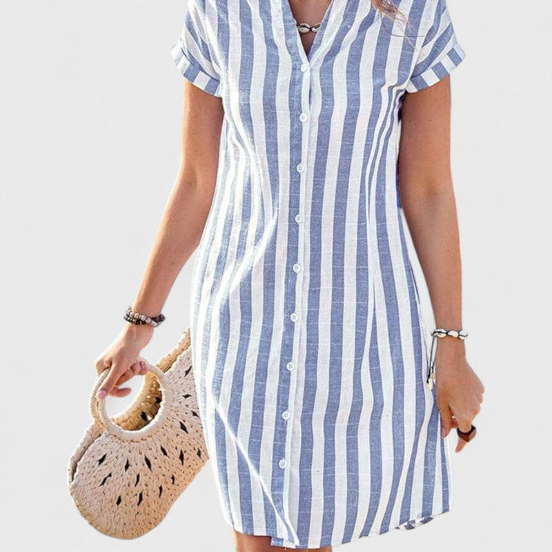 שמלת מידי מפוספסת של ליאורה