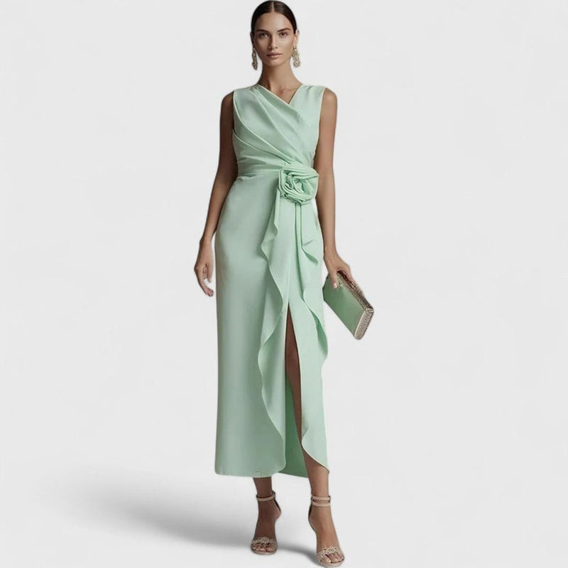 שמלת מידי סאטן של אינבר