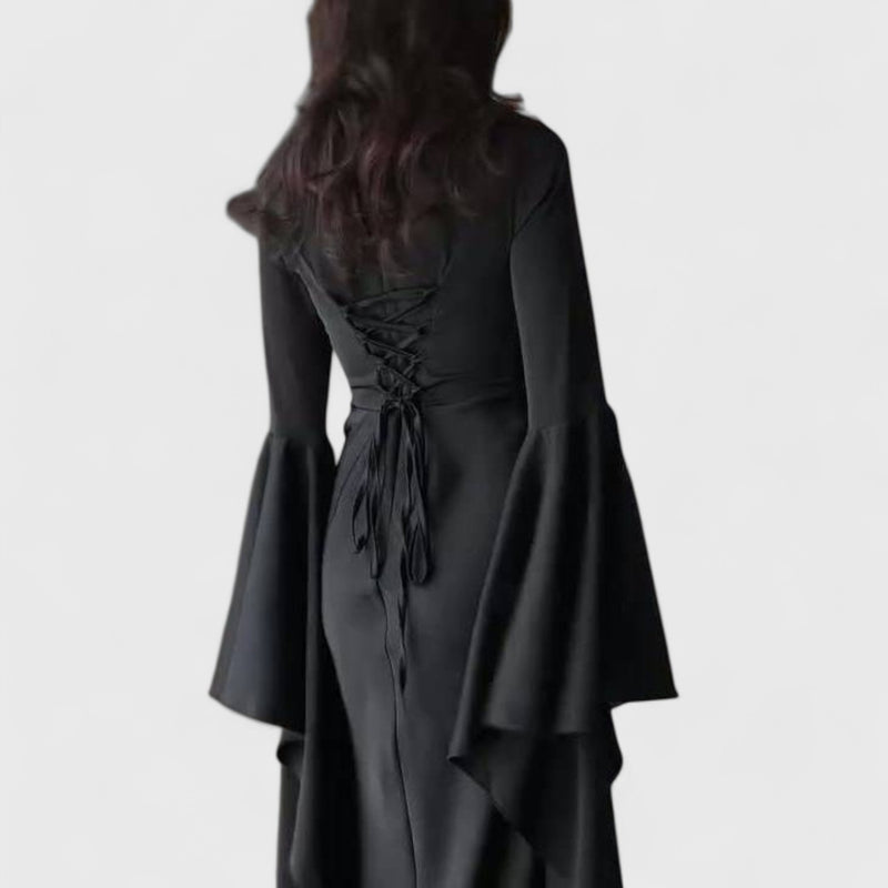 שמלת מקסי עם שרוולים קפלים של Shir