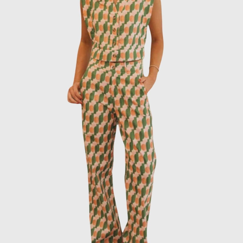 מכנסיים עם הדפס גיאומטרי של ליאת