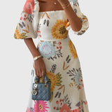 שמלת מידי עם שרוולים של הדס