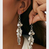 עגילי תליון דג שירה